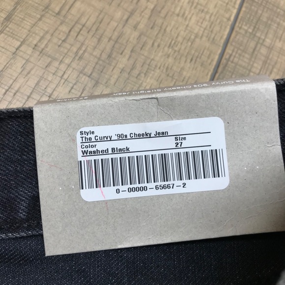 Everlane Jeans Womens 27 Black Curvy 90s Cheeky High Rise Straight Button Fly - Picture 5 of 14